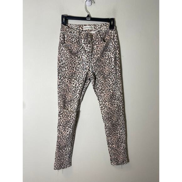 Pants Store Leopard Print Denim Sz Small - Picture 1 of 3